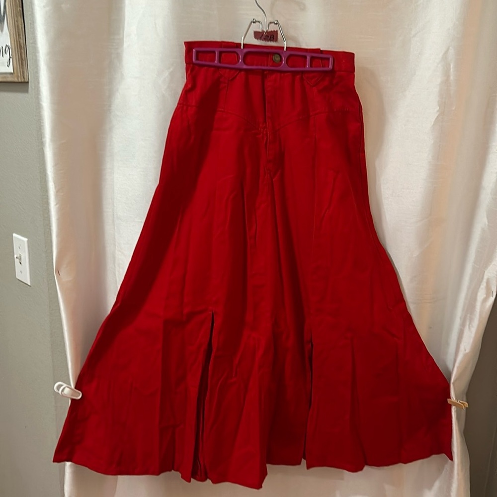 Denum Jeans Red Skirt Size 9